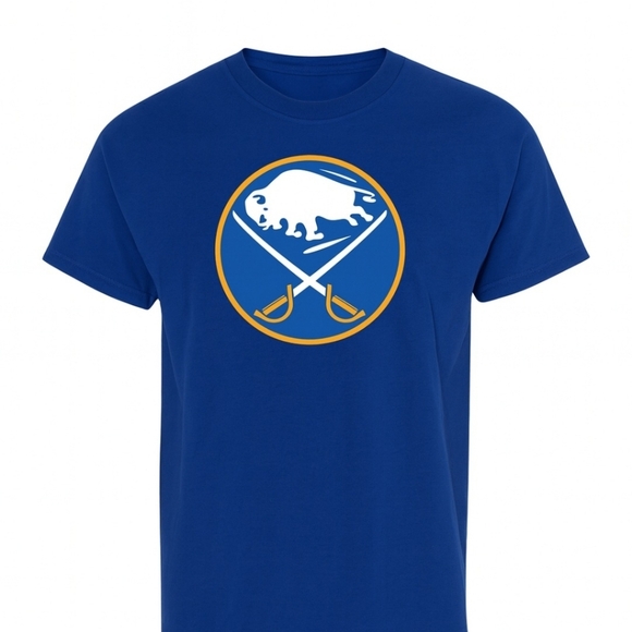 NWT Buffalo Sabres Royal Blue Logo Tee XL NHL Fan Shirt Short Sleeve Unisex - Picture 1 of 4